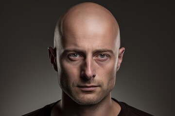 Obraz premium Portrait of a bald man.