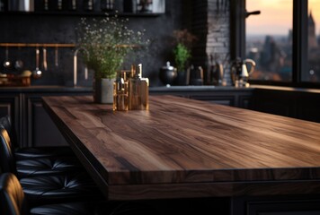 kitchen top furniture, table top in modern kitchen