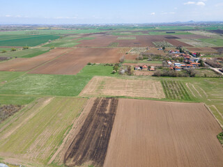 Fototapeta premium Upper Thracian Plain near village of Tsalapitsa, Bulgaria