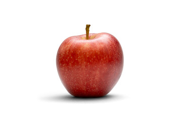 Fresh Organic Red Apple Isolated on Background  with shadow - Healthy Eating Concept