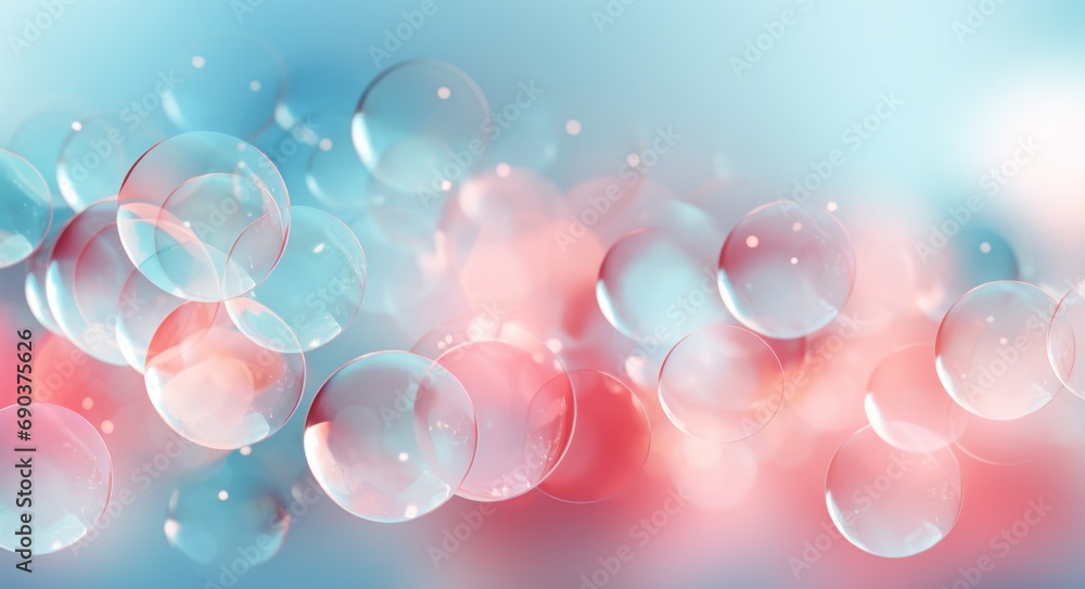 Poster shiny circles with colors scattered on the background,