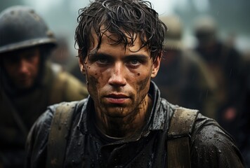 Obraz premium Portrait of men at war