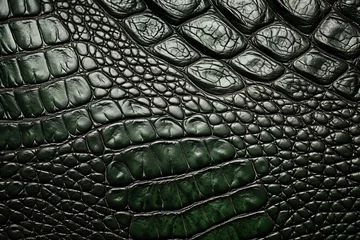 Schilderijen op glas The texture of crocodile skin. © Bargais