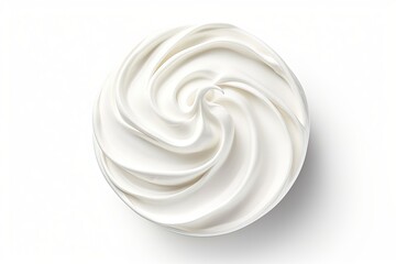 Fototapeta na wymiar Whipped cream isolated on white background.
