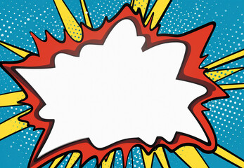 A pop art style with comic bubbles, dots. Comic art speech bubble illustration background. - obrazy, fototapety, plakaty
