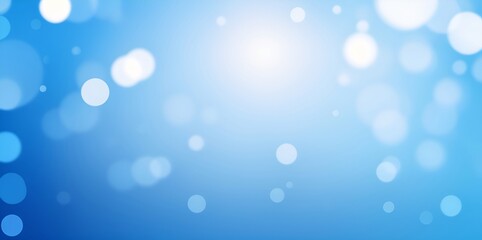 Blue bokeh background template. AI generated illustration