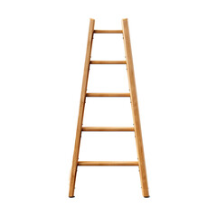 Wooden ladder isolated on white