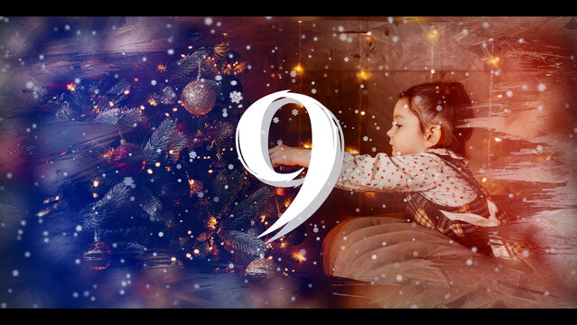 Christmas Countdown Template contains 10 placeholders and 10 editable text layers. Available in 4K resolution.
