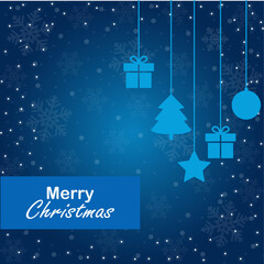 Naklejka na ściany i meble christmas greeting card with christmas tree