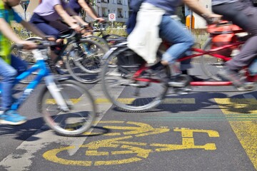 Radfahrer in der Stadt