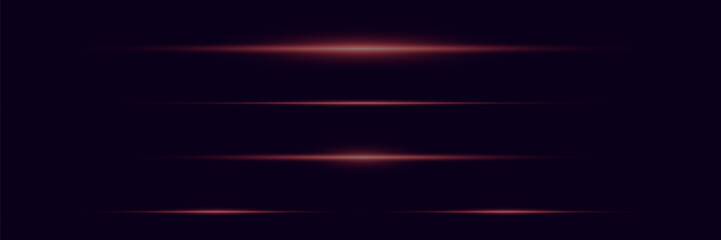 Flash light effect. Neon lines of light and glare.