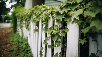Rustic white fence