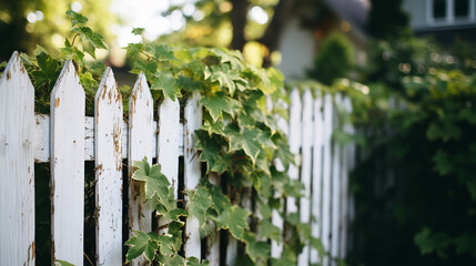 Rustic white fence