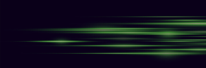 Line movement effect. Speed ​​of light lines. On a black background.