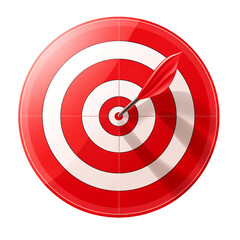 Target goal bullseye isolated on transparent background