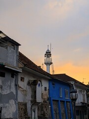 Beautiful tower in evening