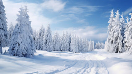 Obraz premium winter landscape with trees