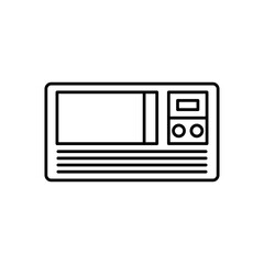 Thermostat vector line icon illustration
