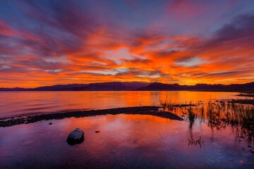4K Image: Spectacular Sunrise over Lake Mead near Las Vegas