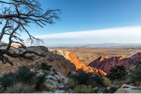 4K Image: Las Vegas Skyline View from Red Rock Canyon