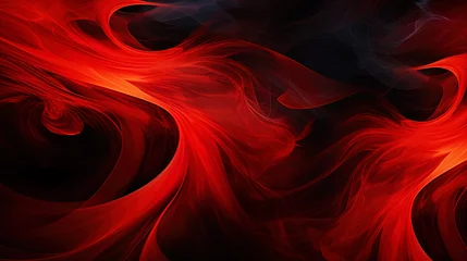 Foto op Aluminium Fiery vortices in black and red gamut © JVLMediaUHD