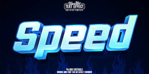 Speed editable text effect, customizable race and fast 3D font style