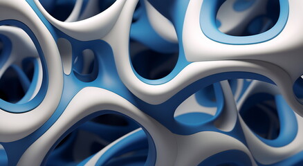 A close up of a blue colored pattern. Focus on joints