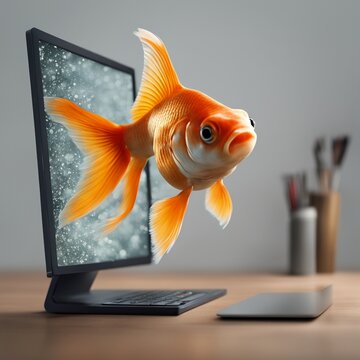 Fototapeta Internetowa złota rybka
