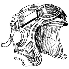 Pilot helmet in vector format. © Syarief