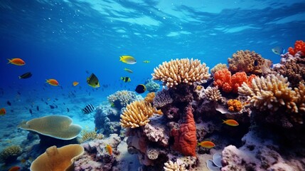 Fototapeta na wymiar Beautiful coral reefs of the Red Sea