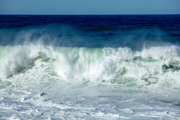 High Tide Coastal Waves Hitting the La Jolla California Shore