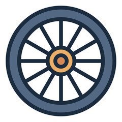 Fototapeta premium Wheel and Tyre Bike icon