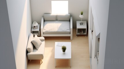 Minimalist style tiny room
