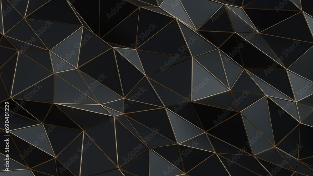 Poster black and gold abstract background. abstract background for presentation template. parametric low po