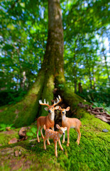 鹿の親子のフィギュア