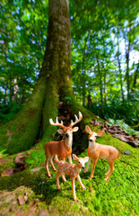 鹿の親子のフィギュア