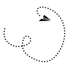 airplane flight route icon