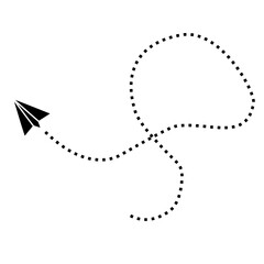 airplane flight route icon