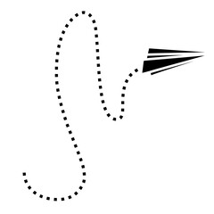 airplane flight route icon