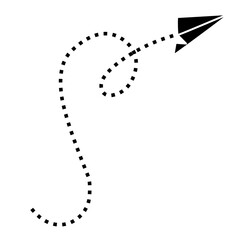 airplane flight route icon