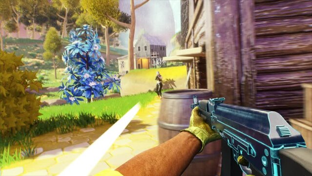 Player defeated by the online opponents in the modern battle royale pc game. Defeat in the match of the online game competition. Defeat in the new action first person shooter online game.