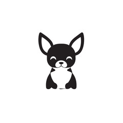 Chihuahua in cartoon, doodle style. Isolated 2d vector illustration in logo, icon, sketch style, Eps 10, black and white. AI Generative