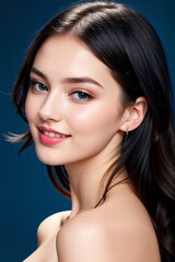 Obraz premium beautiful woman lifestyle luxury glamor model. Beauty skin care concept.