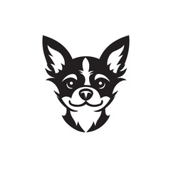 Chihuahua in cartoon, doodle style. Isolated 2d vector illustration in logo, icon, sketch style, Eps 10, black and white. AI Generative