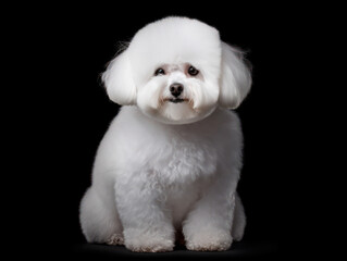 Obraz premium Bichon frisé Studio Shot Isolated on Clear Background, Generative AI