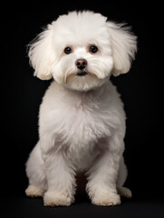 Bichon frisé Studio Shot Isolated on Clear Background, Generative AI