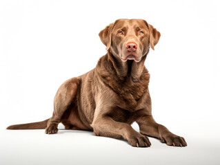 Fototapeta premium Chesapeake Bay Retriever Dog Studio Shot Isolated on Clear Background, Generative AI