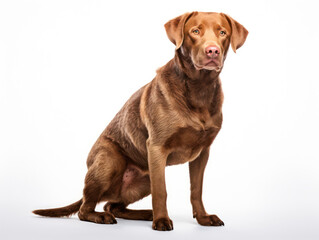 Chesapeake Bay Retriever Dog Studio Shot Isolated on Clear Background, Generative AI