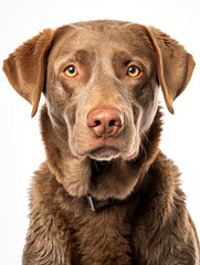 Chesapeake Bay Retriever Dog Studio Shot Isolated on Clear Background, Generative AI