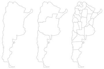 Argentina map. Map of Argentina in set